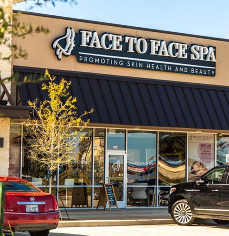 a car parked in front of a store