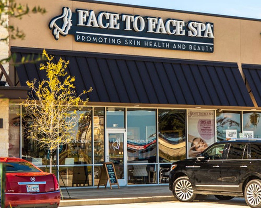 a car parked in front of a store