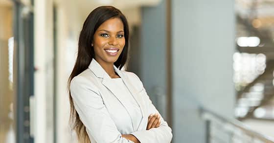 a woman smiling for the camera